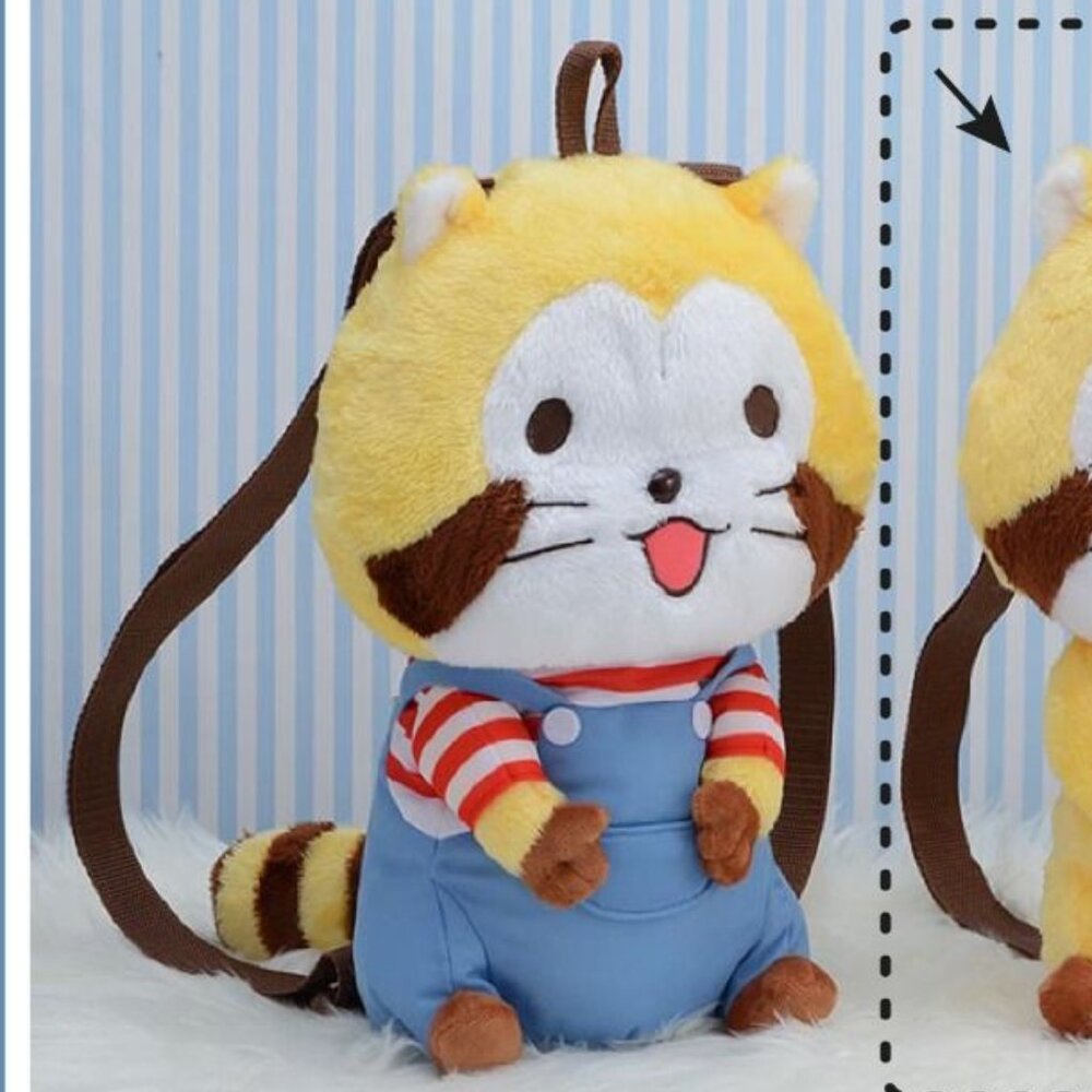 New Sega Rascal the Raccoon with Overall Premium Plush Backpack Japan Toreba
